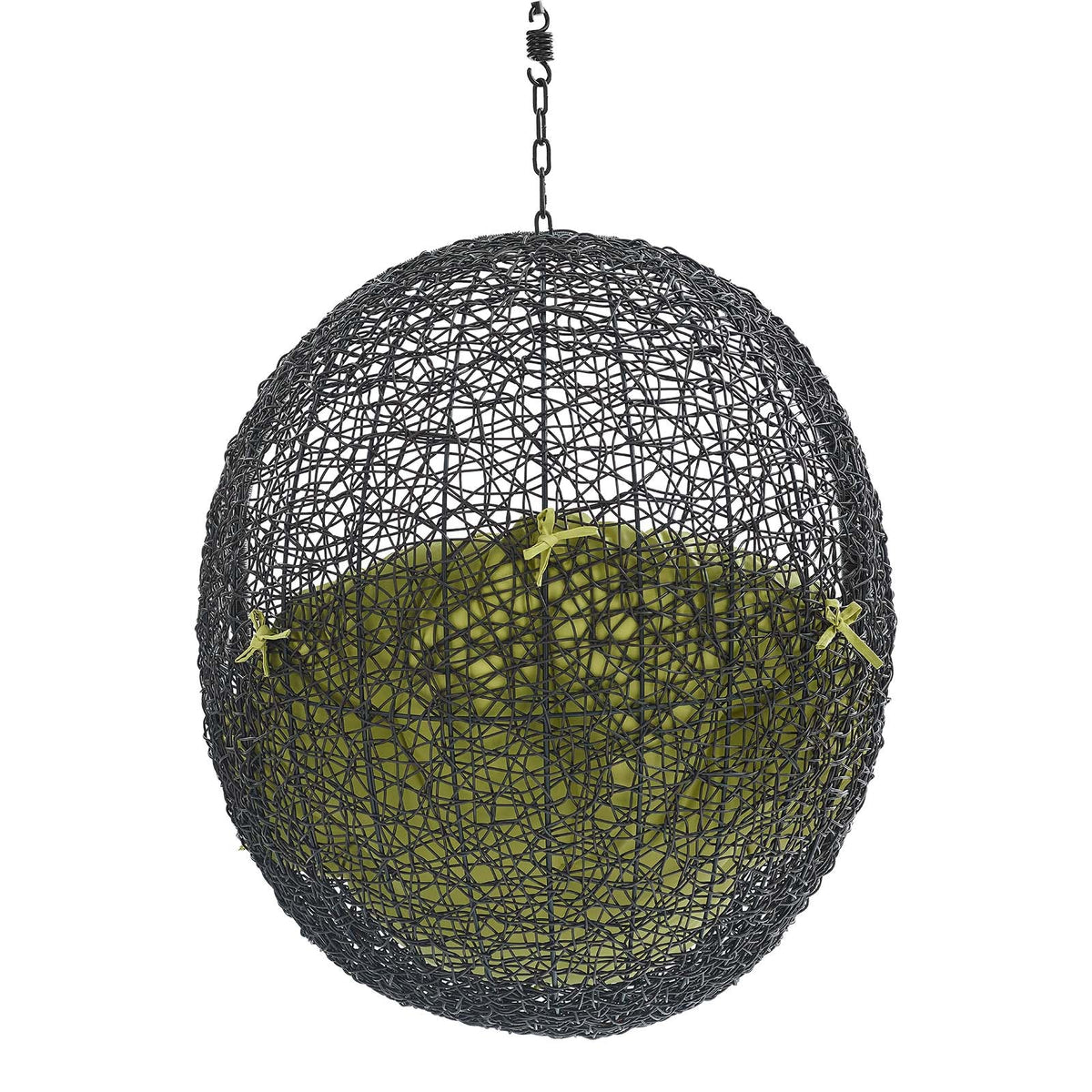 Encase Swing Outdoor Patio Lounge Chair Without Stand, Black Peridot - view 4