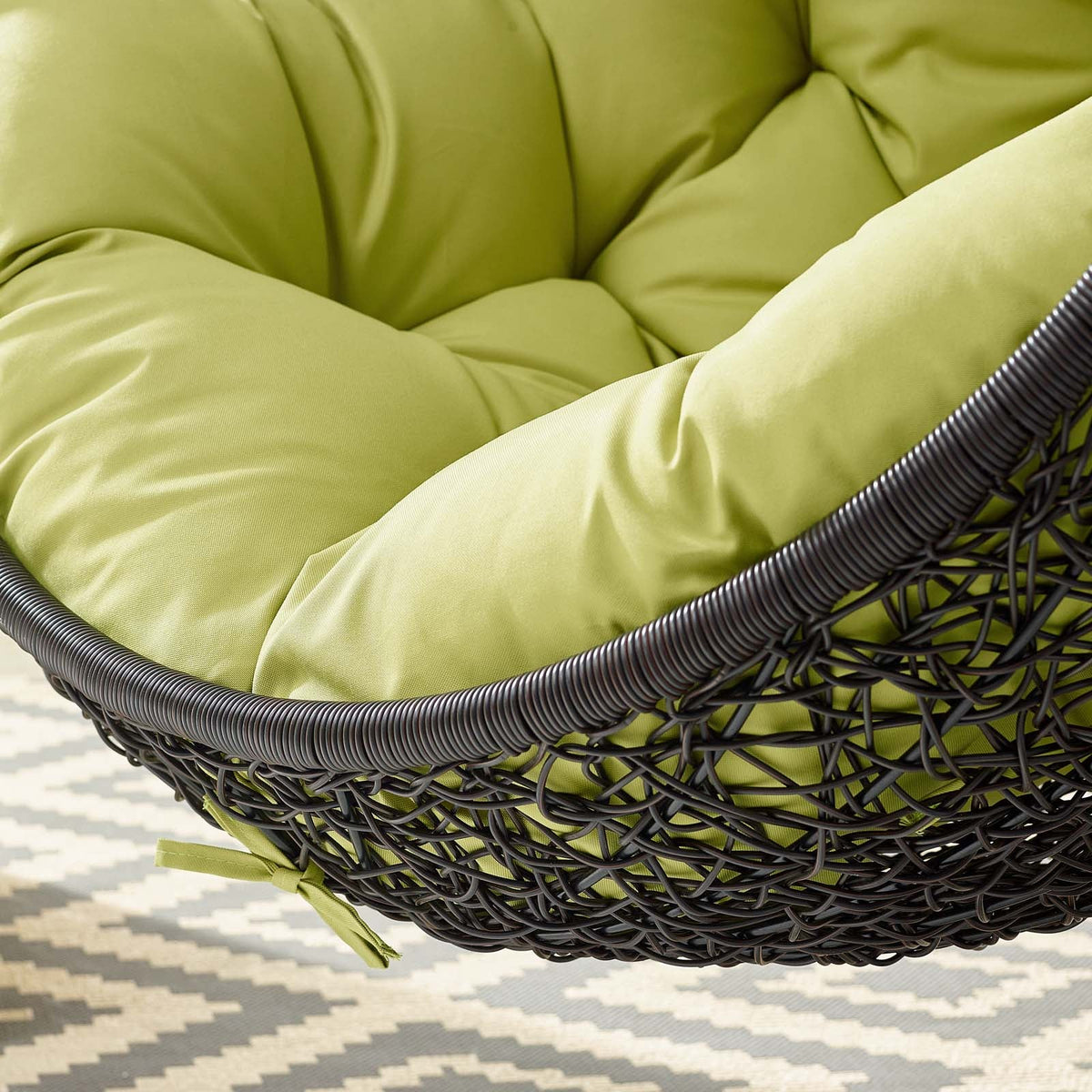 Encase Swing Outdoor Patio Lounge Chair Without Stand, Black Peridot - view 6