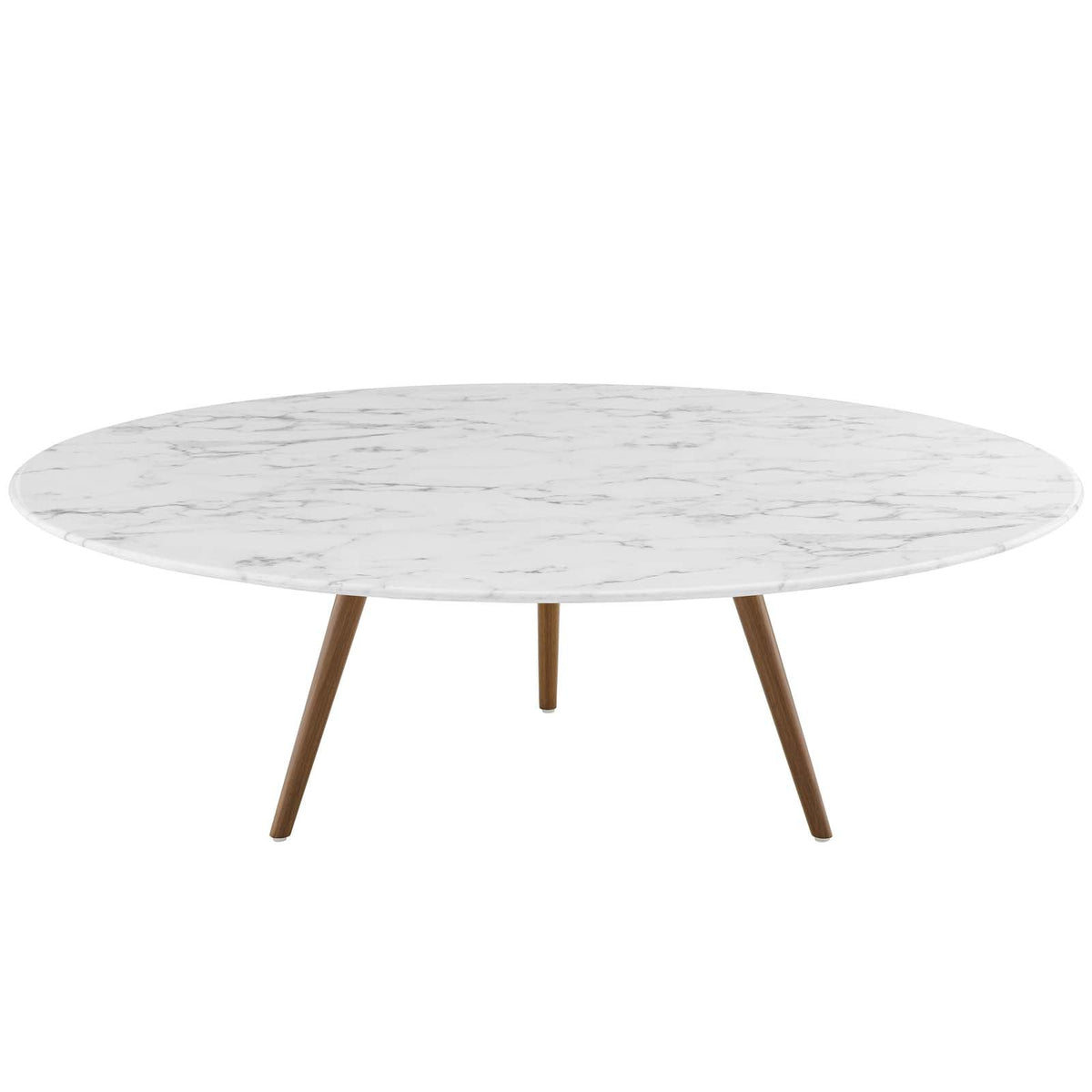 Lippa Round Artificial Marble Coffee Table with Tripod Base