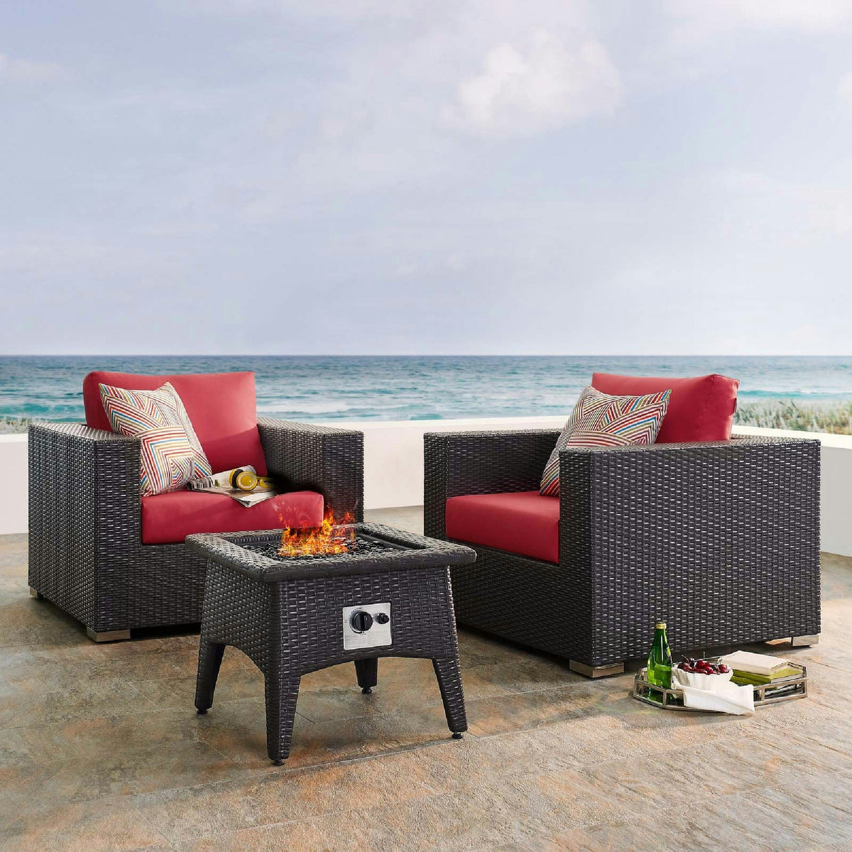 Convene 3 Piece Set Outdoor with Fire Pit