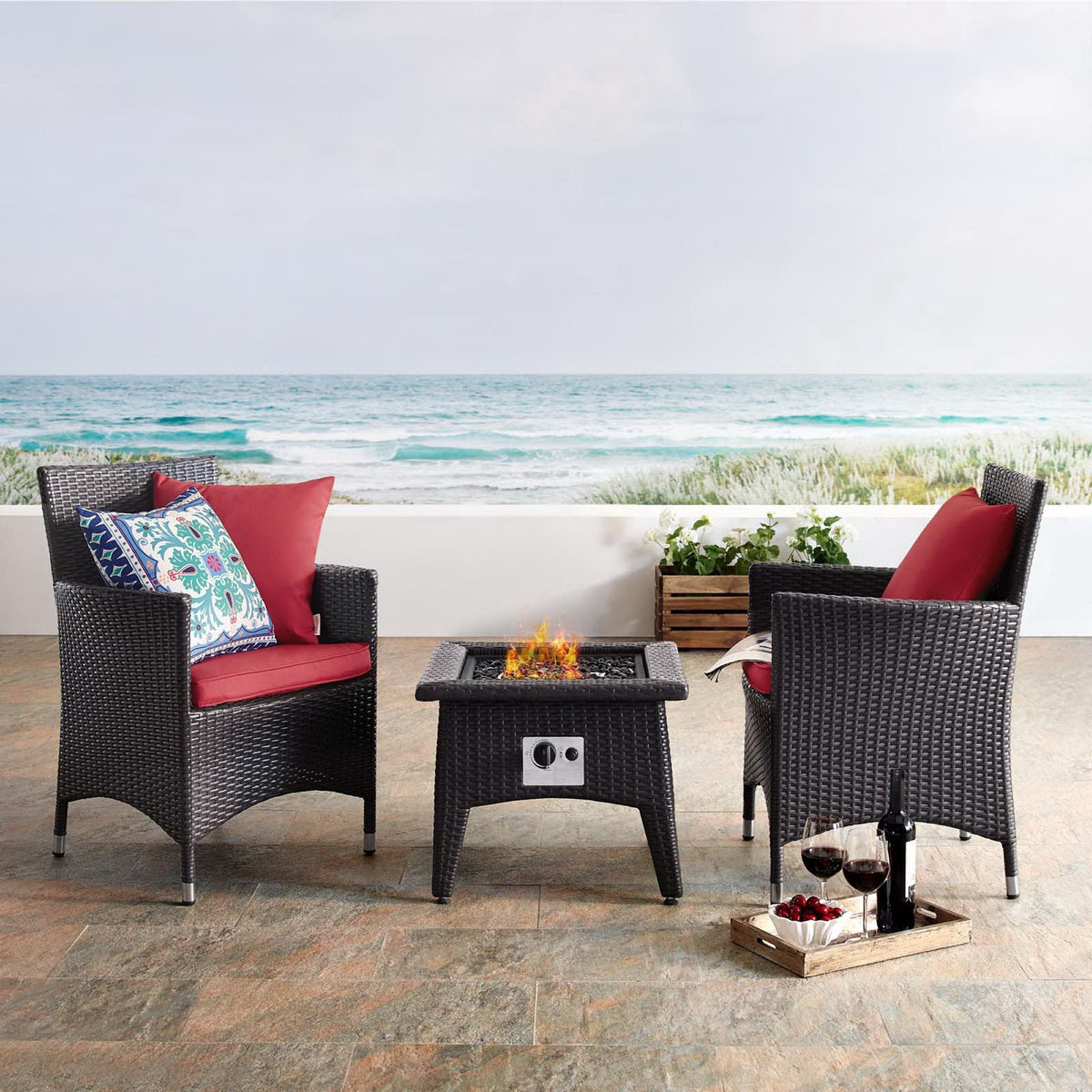Convene 3 Piece Set Outdoor with Fire Pit