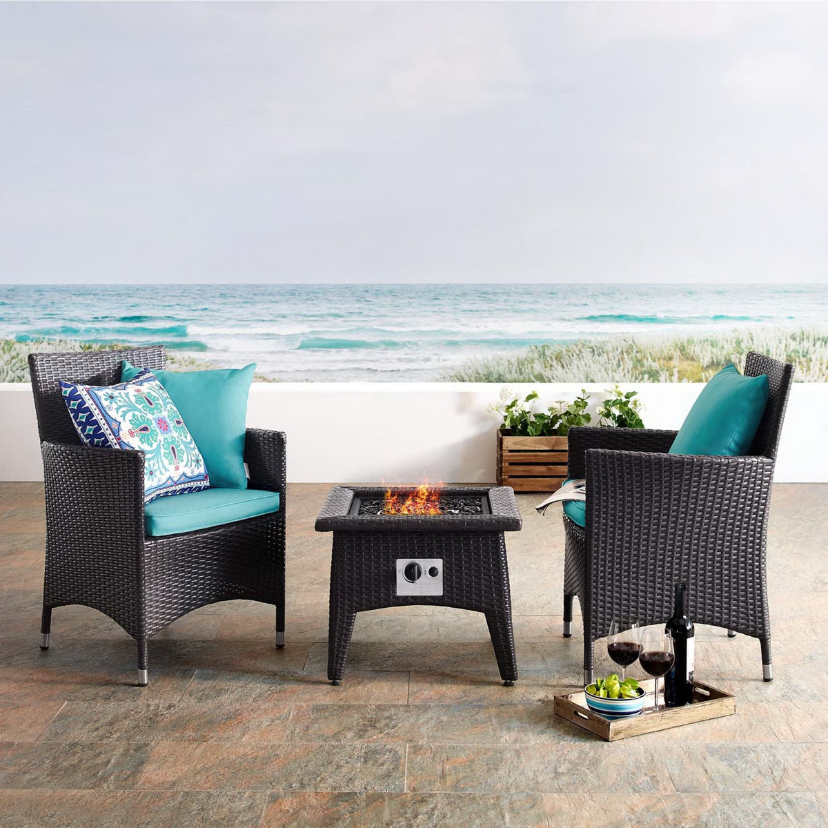 Convene 3 Piece Set Outdoor with Fire Pit