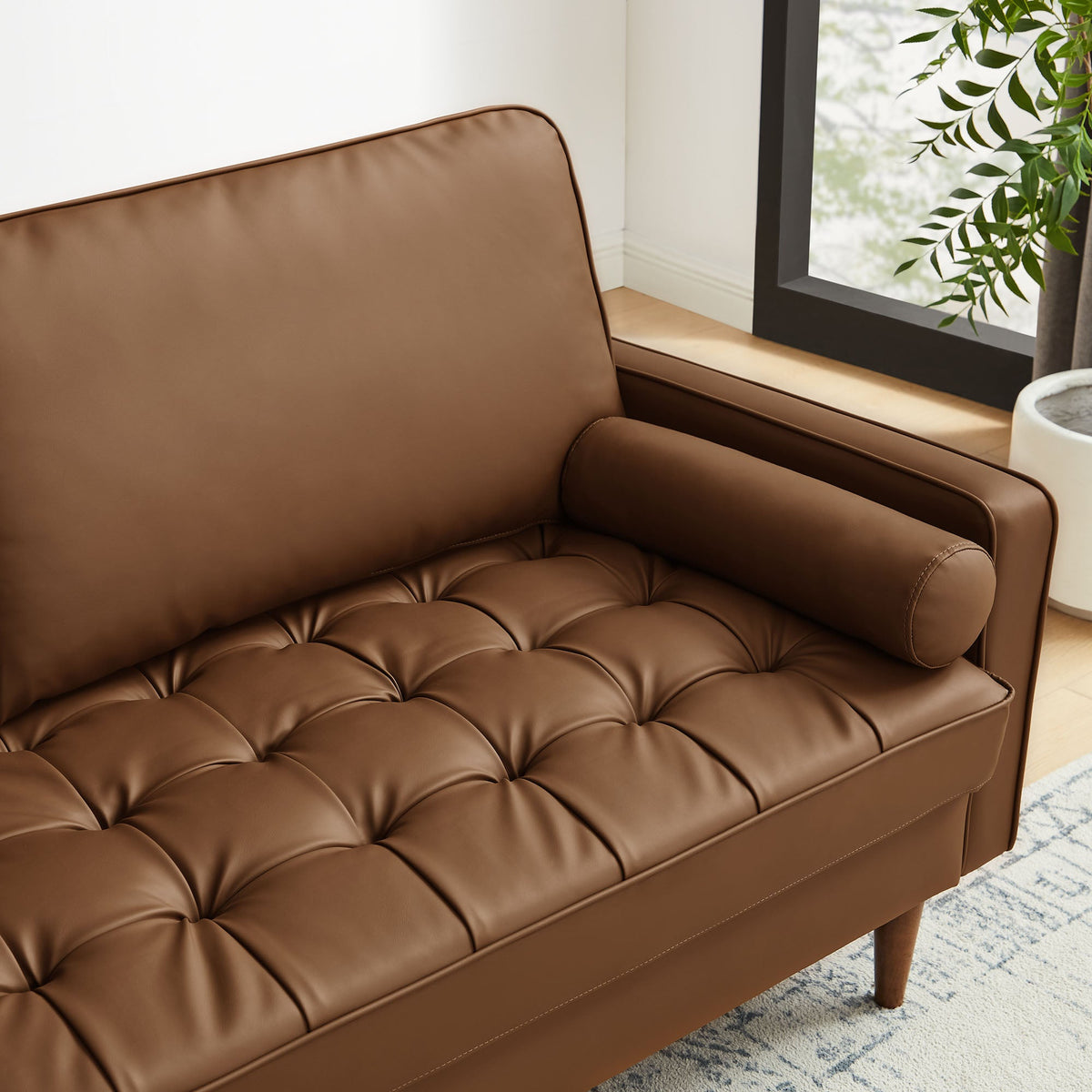 Valour Tufted Vegan Leather Sofa - view 6