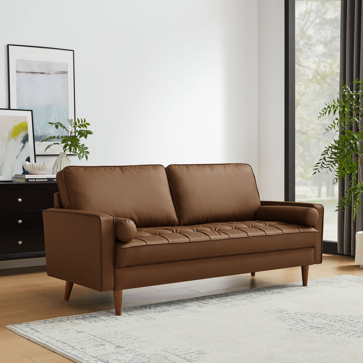 Valour Tufted Vegan Leather Sofa - view 7