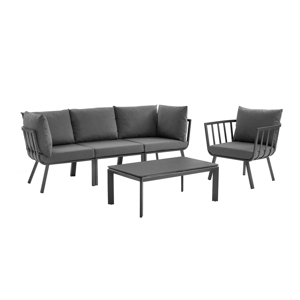 Riverside 5 Piece Outdoor Patio Aluminum Set - view 2