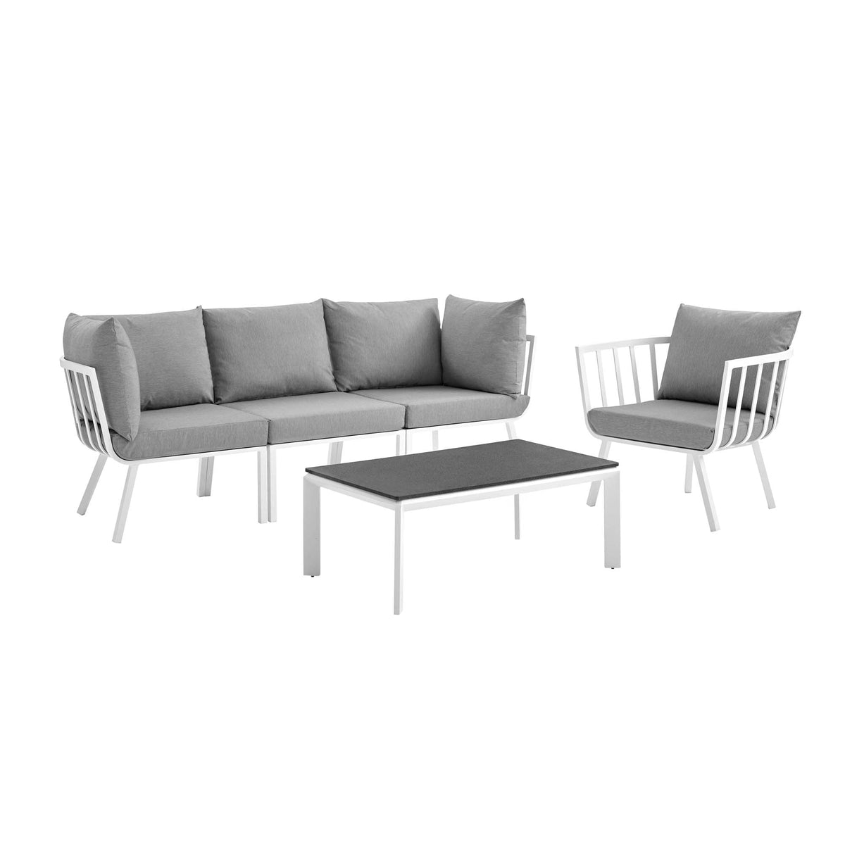 Riverside 5 Piece Outdoor Patio Aluminum Set - view 3
