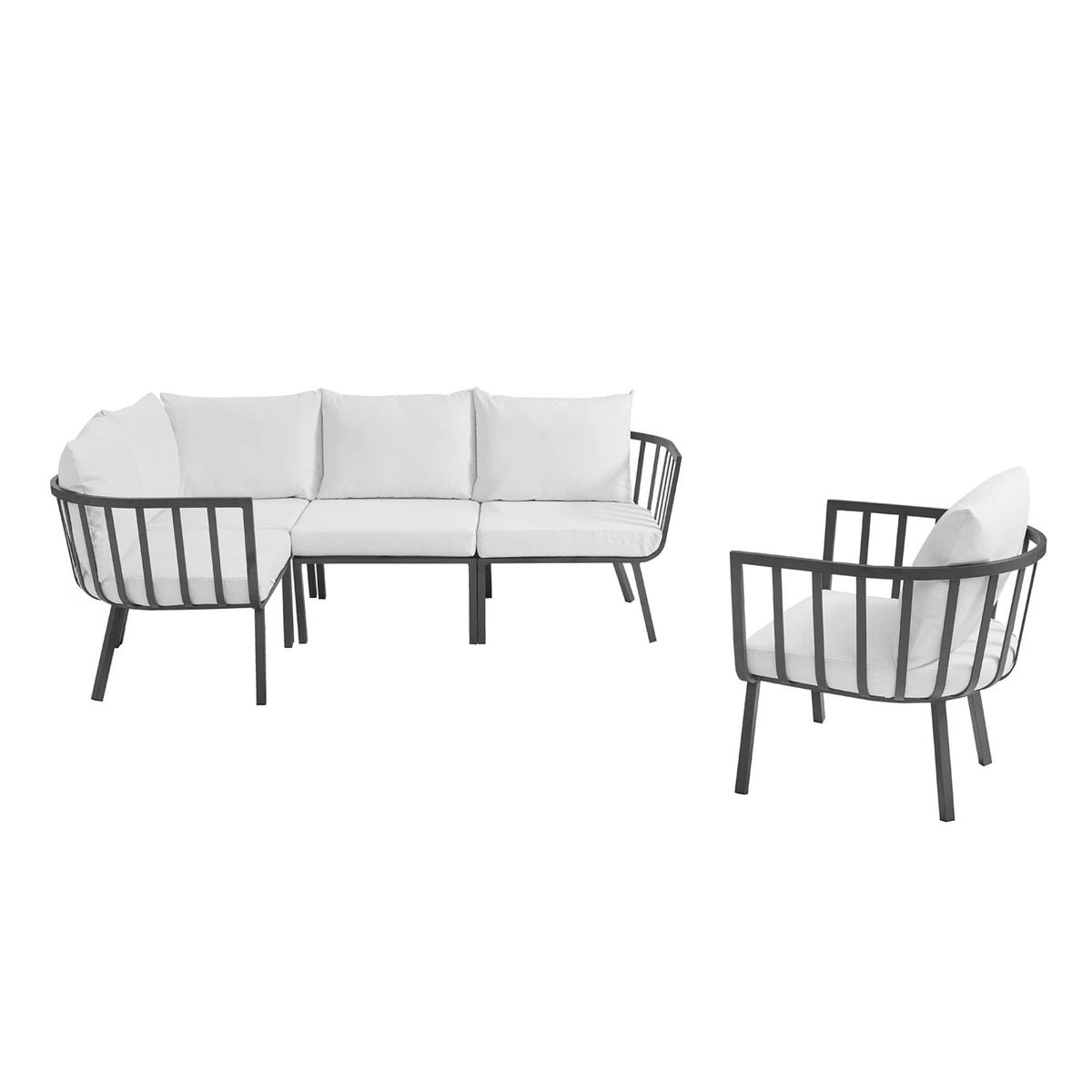 Riverside 5 Piece Outdoor Patio Aluminum Set - view 1