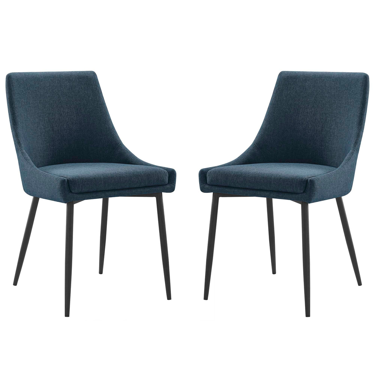 Viscount Upholstered Fabric Dining Chairs Set of 2 - view 1