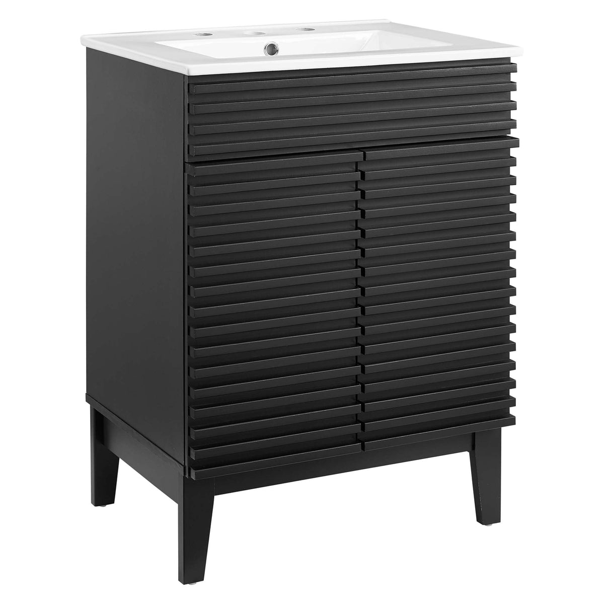 Render 18" and 24" Bathroom Vanities with White Basin Included