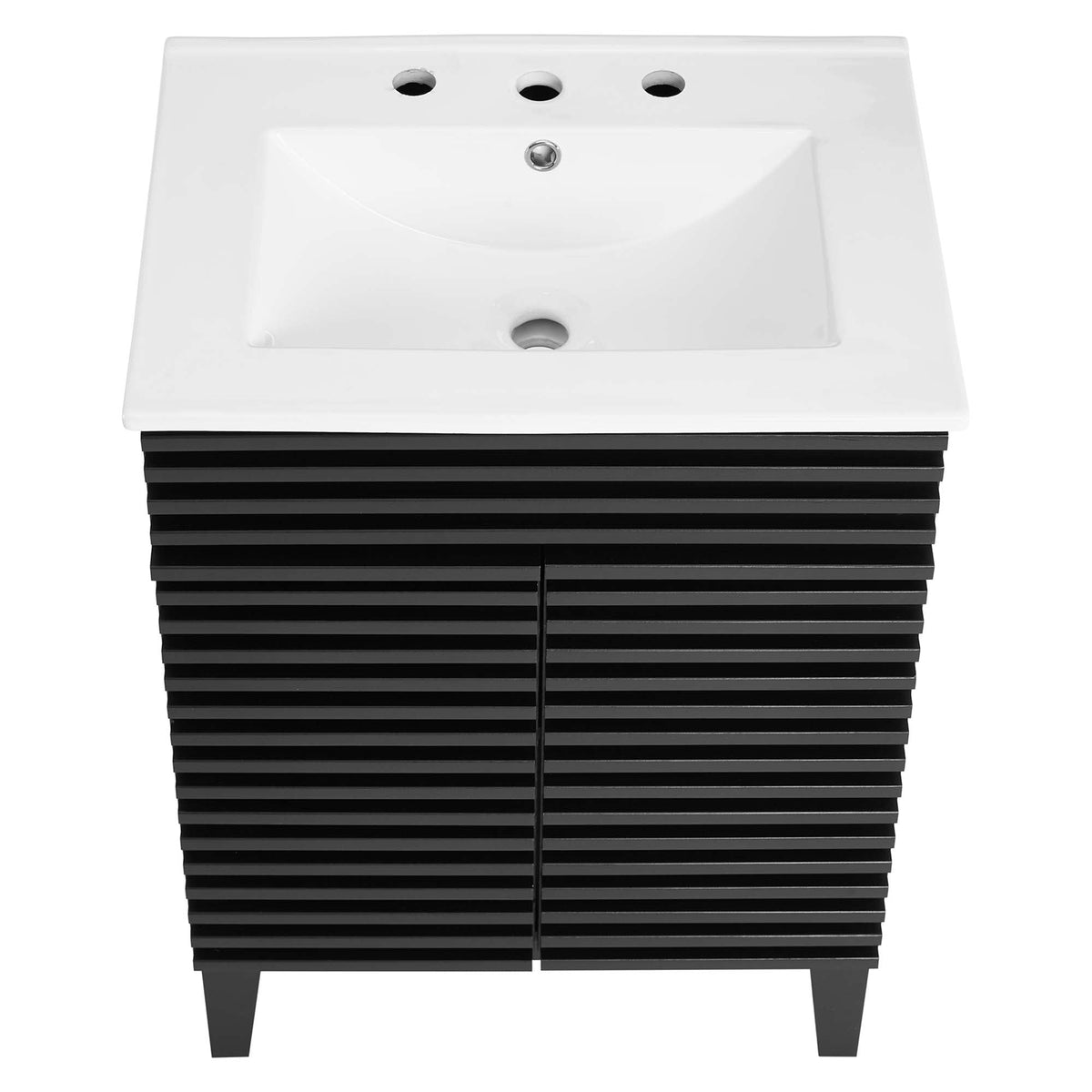Render 18" and 24" Bathroom Vanities with White Basin Included
