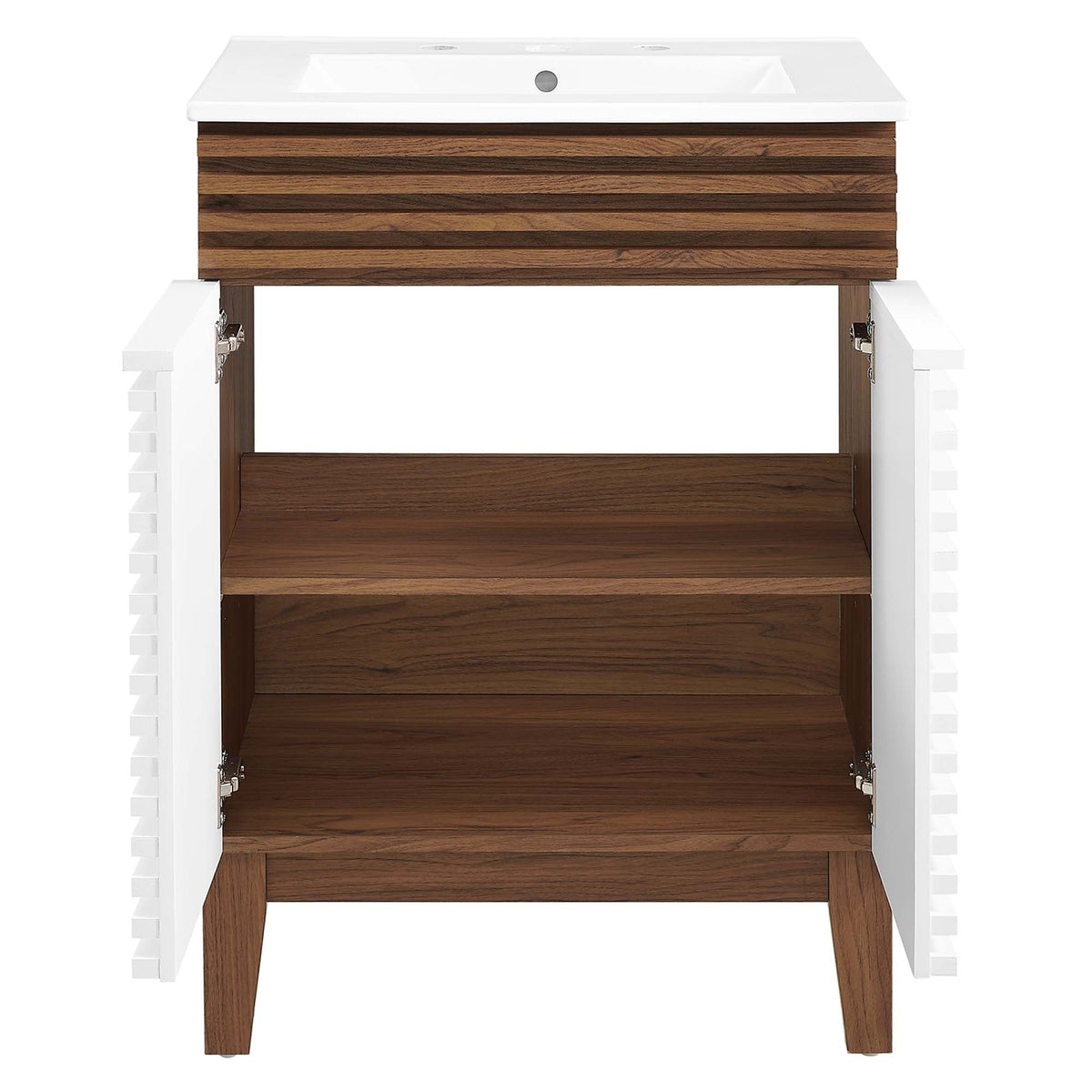 Render 18" and 24" Bathroom Vanities with White Basin Included
