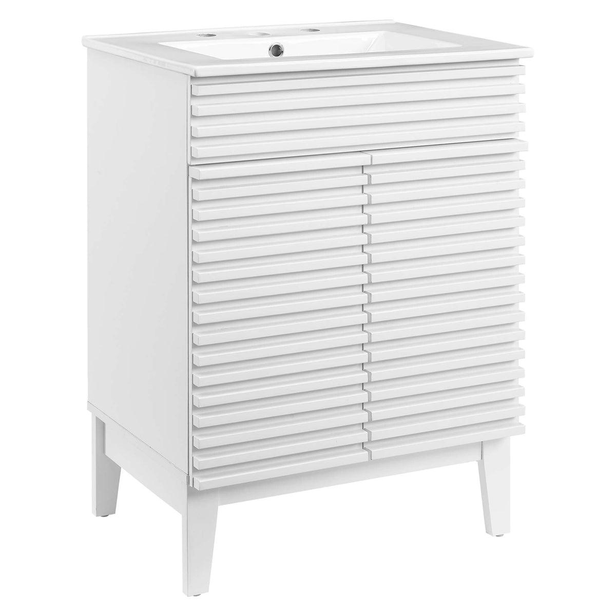 Render 18" and 24" Bathroom Vanities with White Basin Included