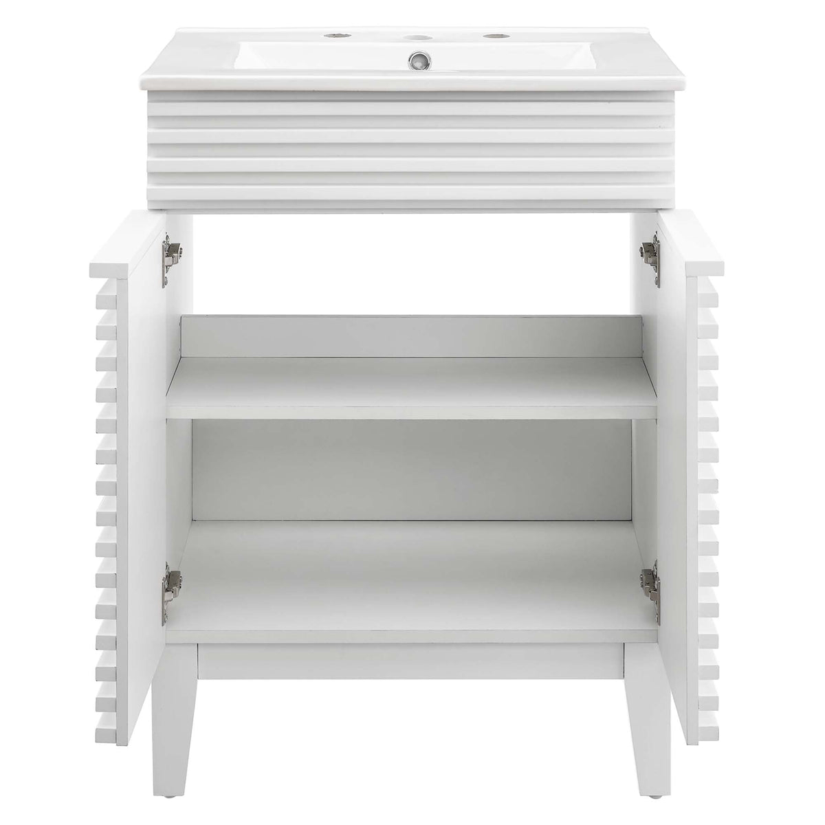 Render 18" and 24" Bathroom Vanities with White Basin Included