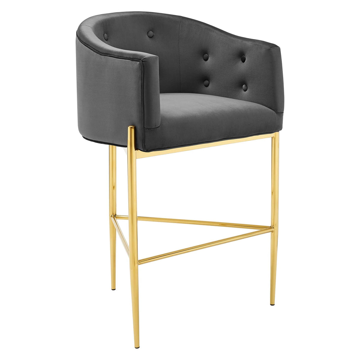 Savour Tufted Performance Velvet Bar Stool - view 2