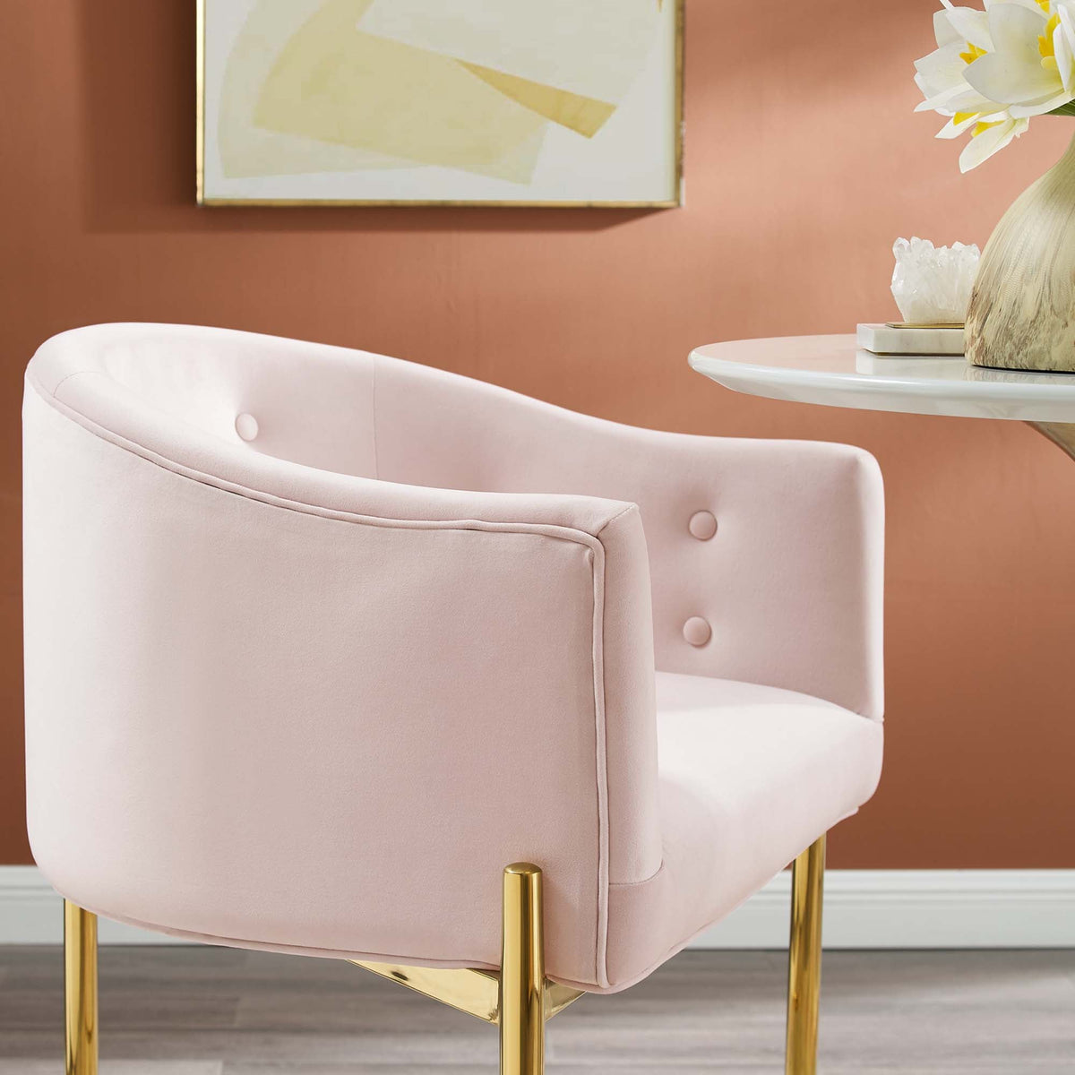 Savour Tufted Performance Velvet Bar Stool - view 30