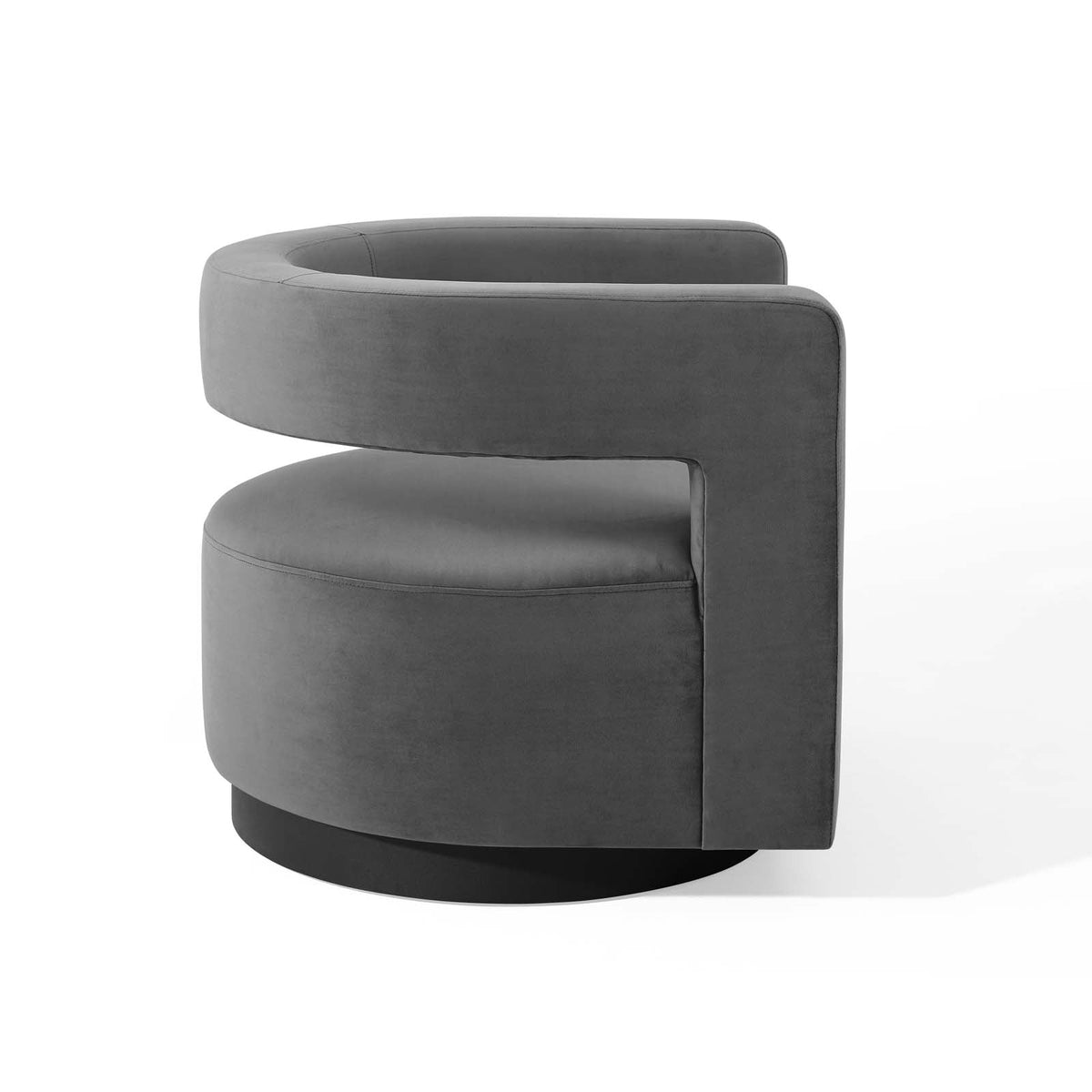 Spin Cutaway Performance Velvet Swivel Armchair - view 5