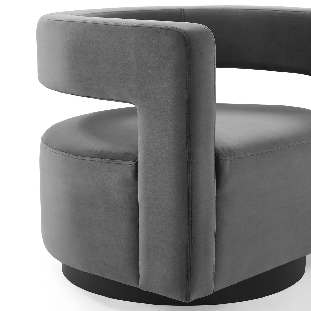 Spin Cutaway Performance Velvet Swivel Armchair - view 11