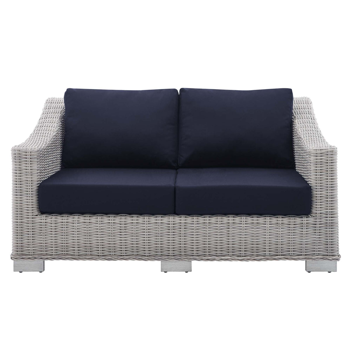 Conway Sunbrella® Outdoor Patio Wicker Rattan Loveseat - view 10