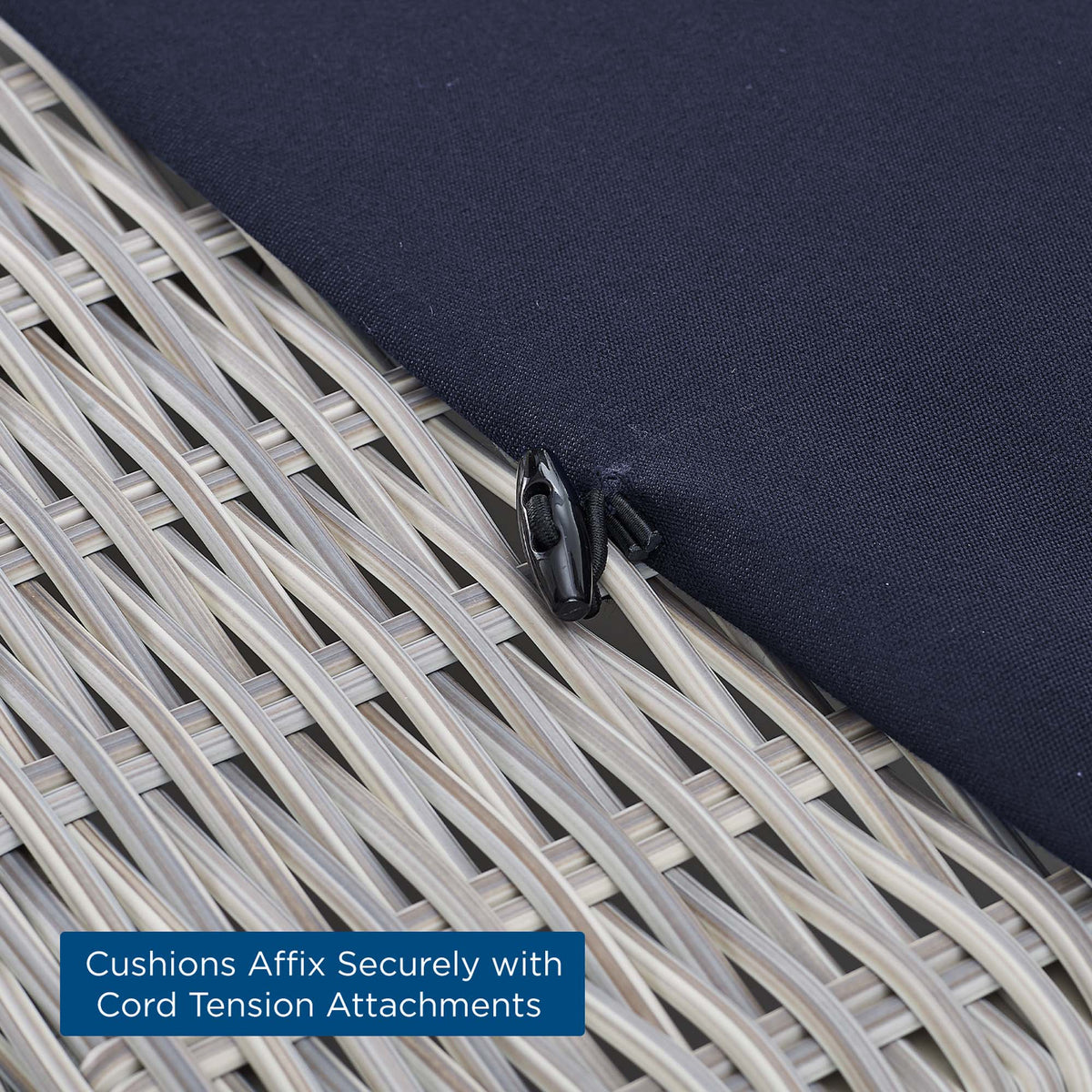 Conway Sunbrella® Outdoor Wicker Rattan Chaise Lounge