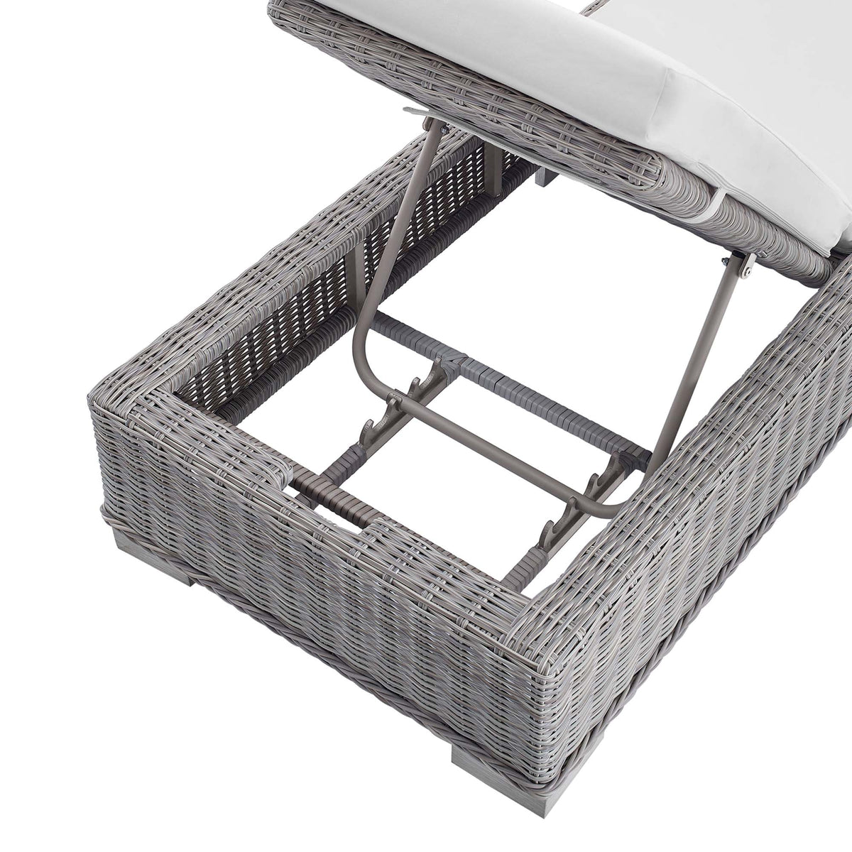 Conway Sunbrella® Outdoor Wicker Rattan Chaise Lounge