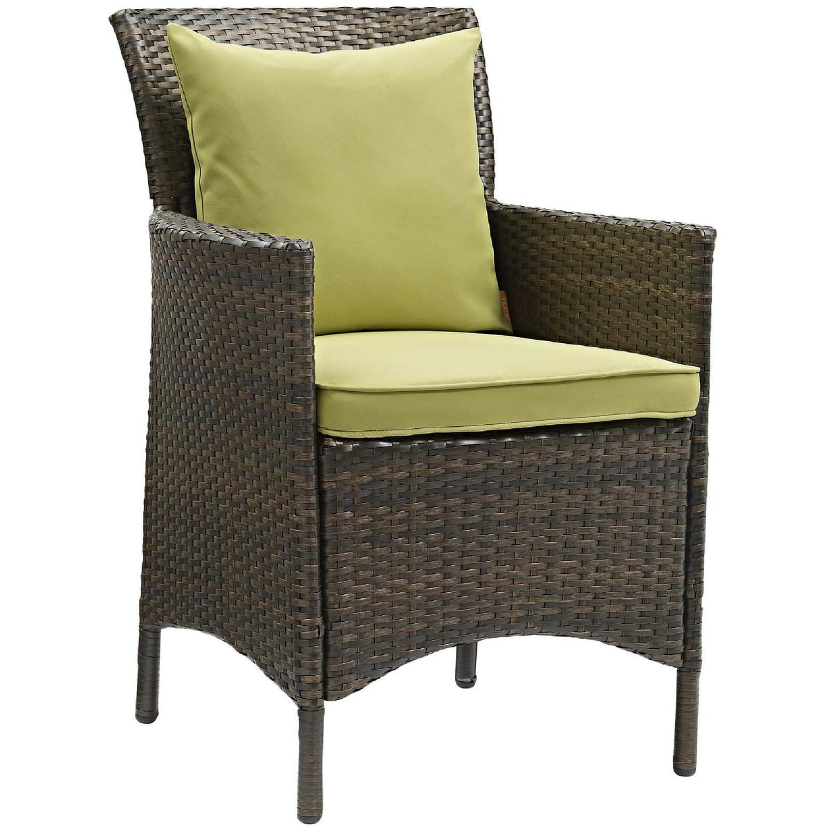 Conduit Outdoor Wicker Rattan Dining Armchair Set of 2