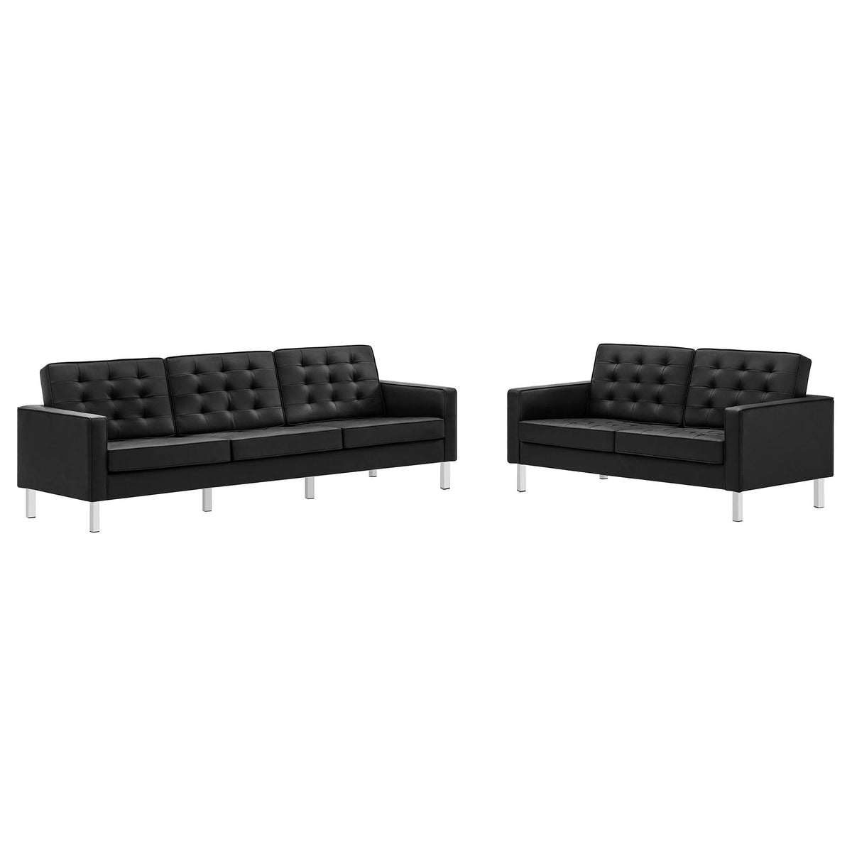 Loft 2-Piece Tufted Vegan Leather Furniture Set - view 1