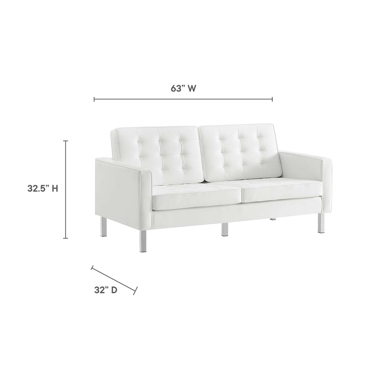 Loft 2-Piece Tufted Vegan Leather Furniture Set - view 10