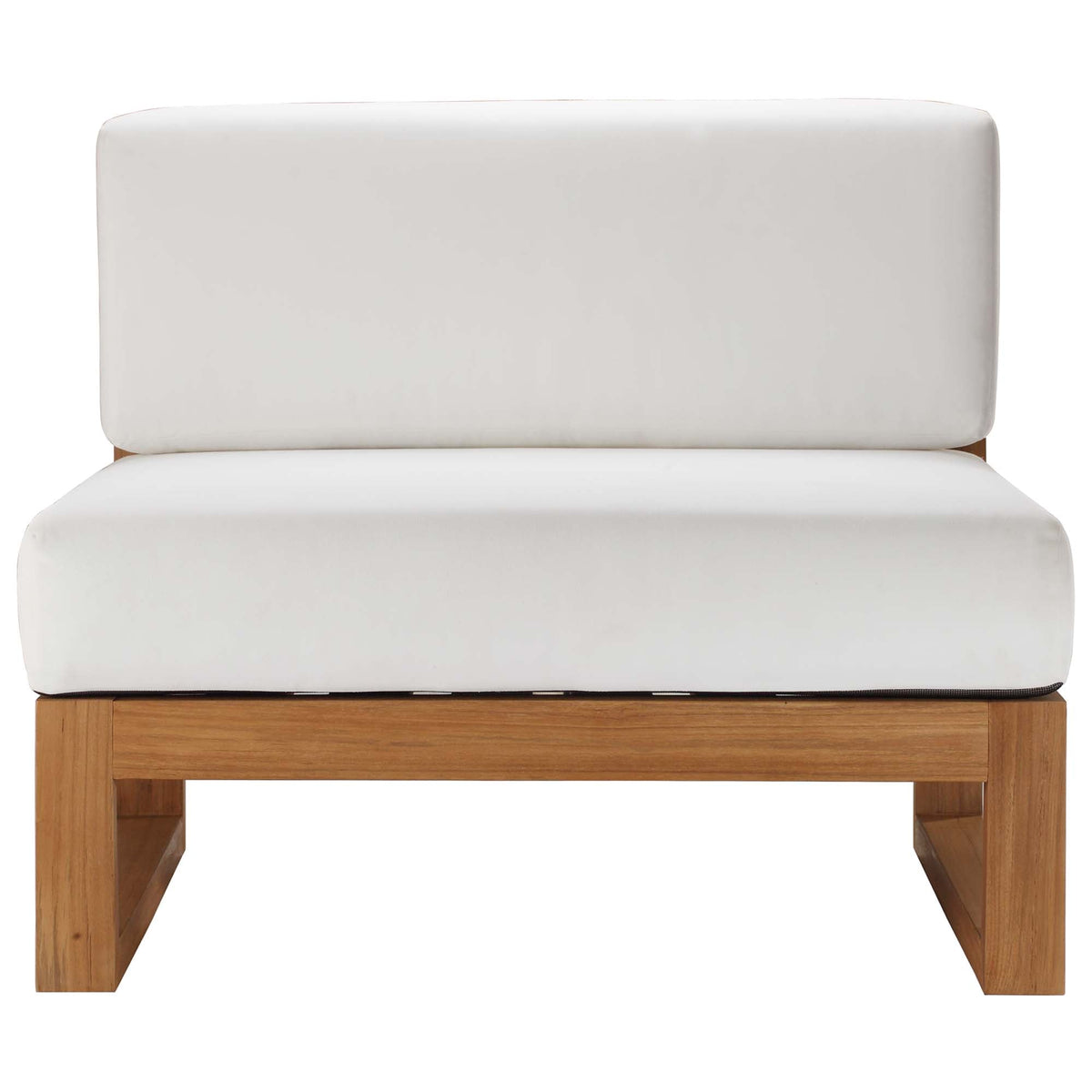 Upland Outdoor Patio Teak Wood Armless Chair - view 4