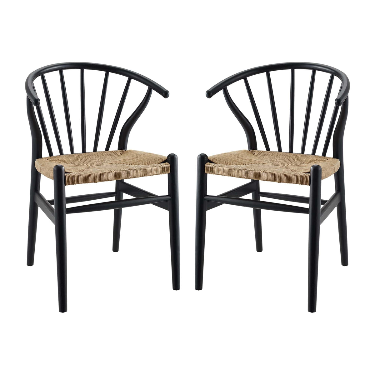 Flourish Spindle Wood Dining Side Chair Set of 2