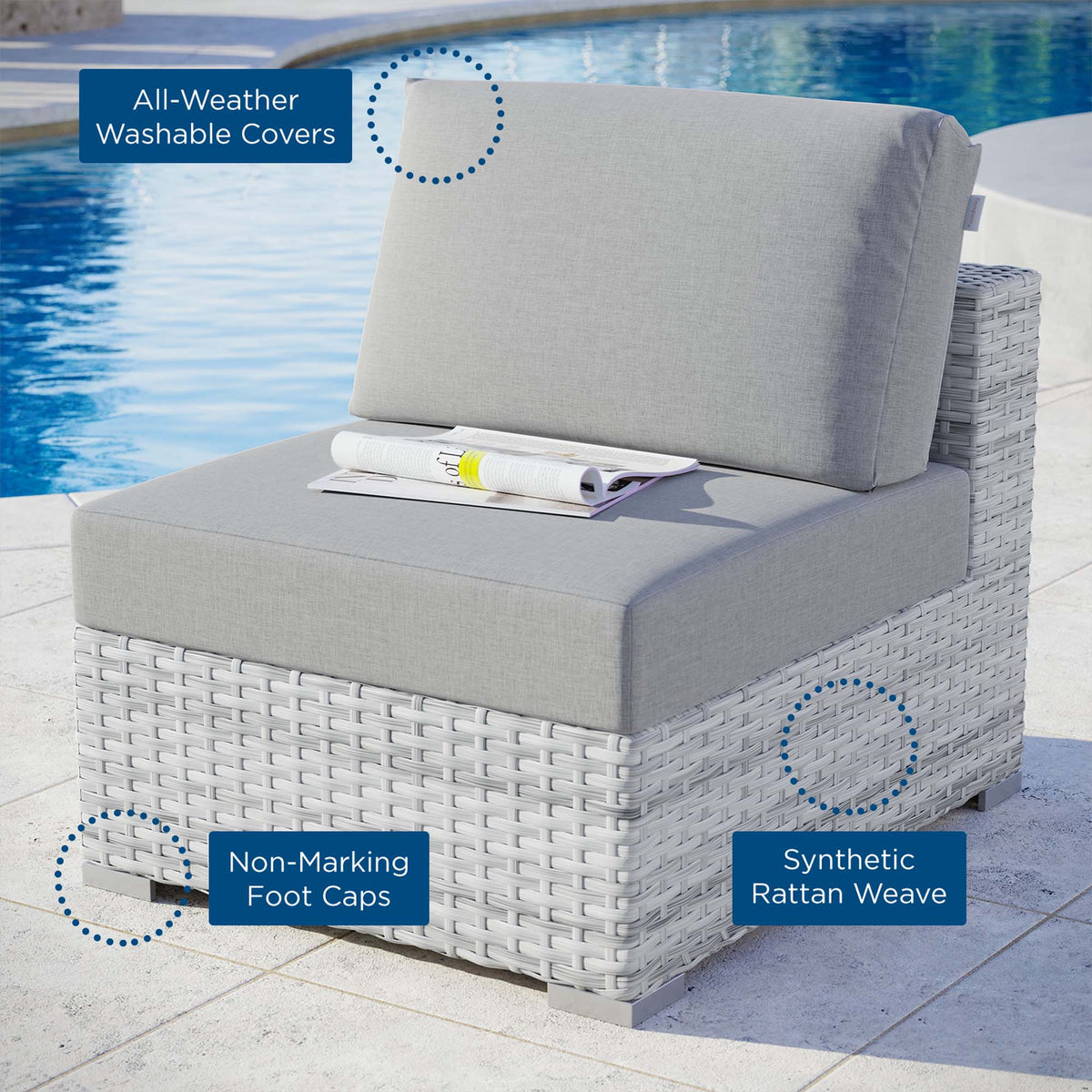 Convene Outdoor Armless Chair
