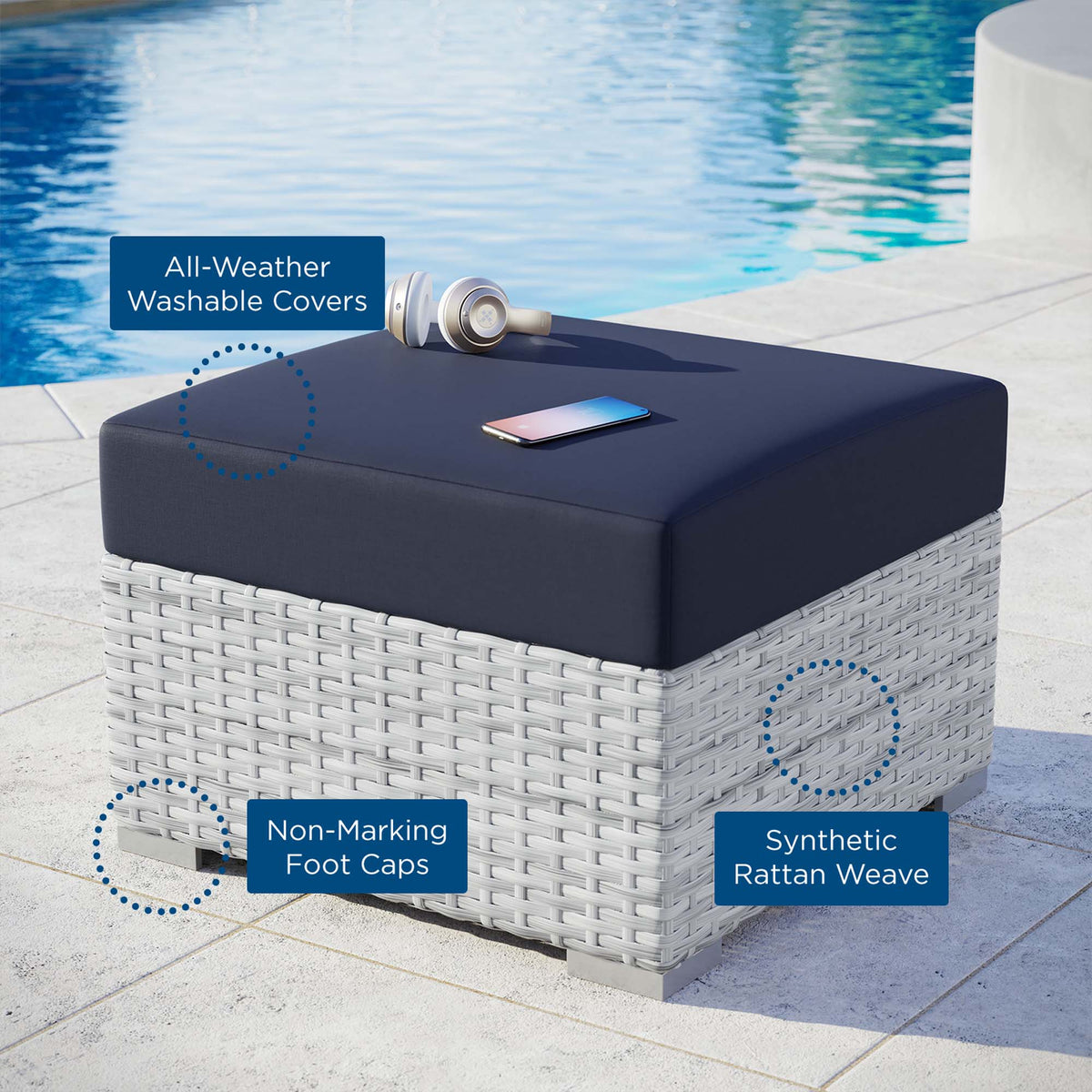 Convene Outdoor Ottoman