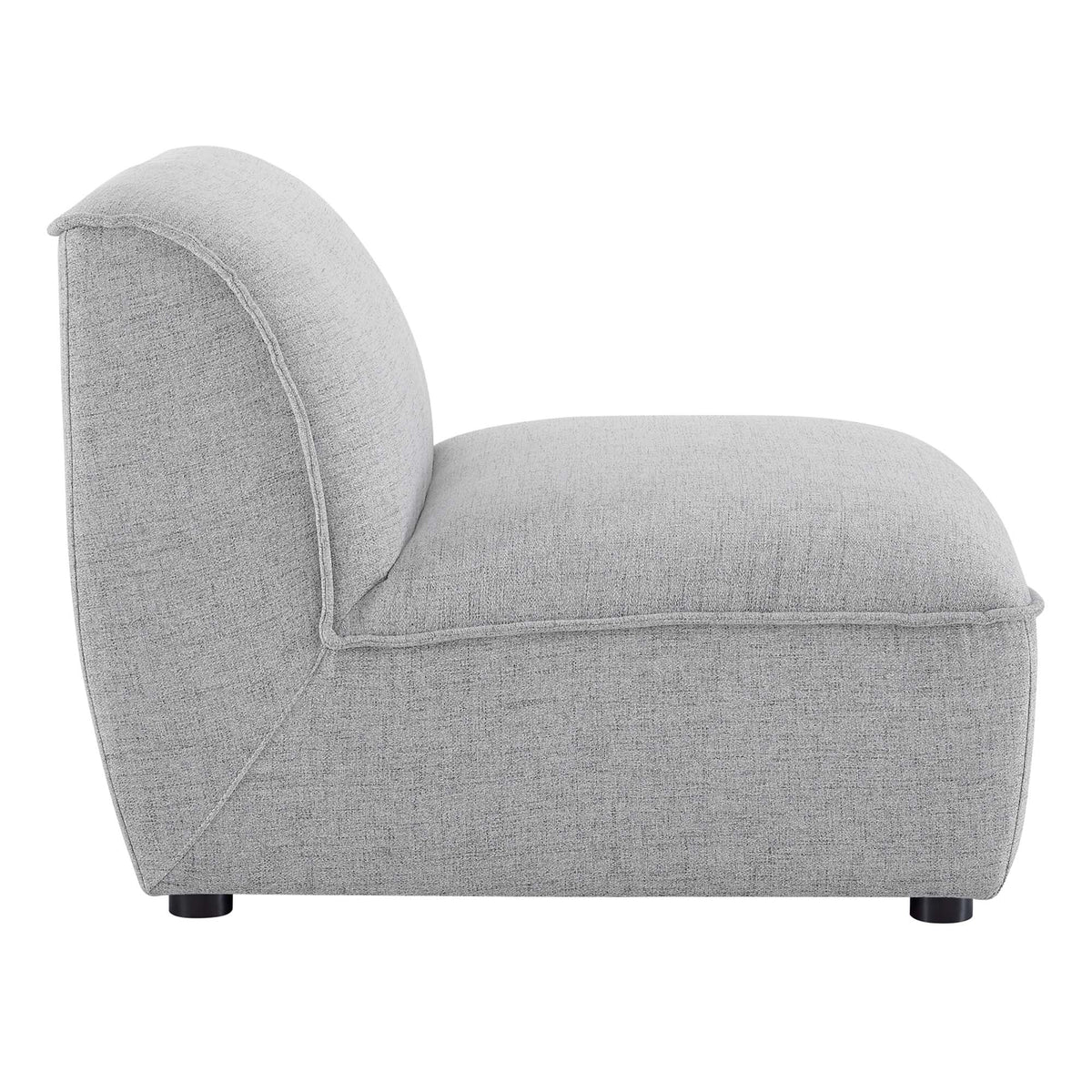 Comprise Armless Chair, Light Gray - view 2