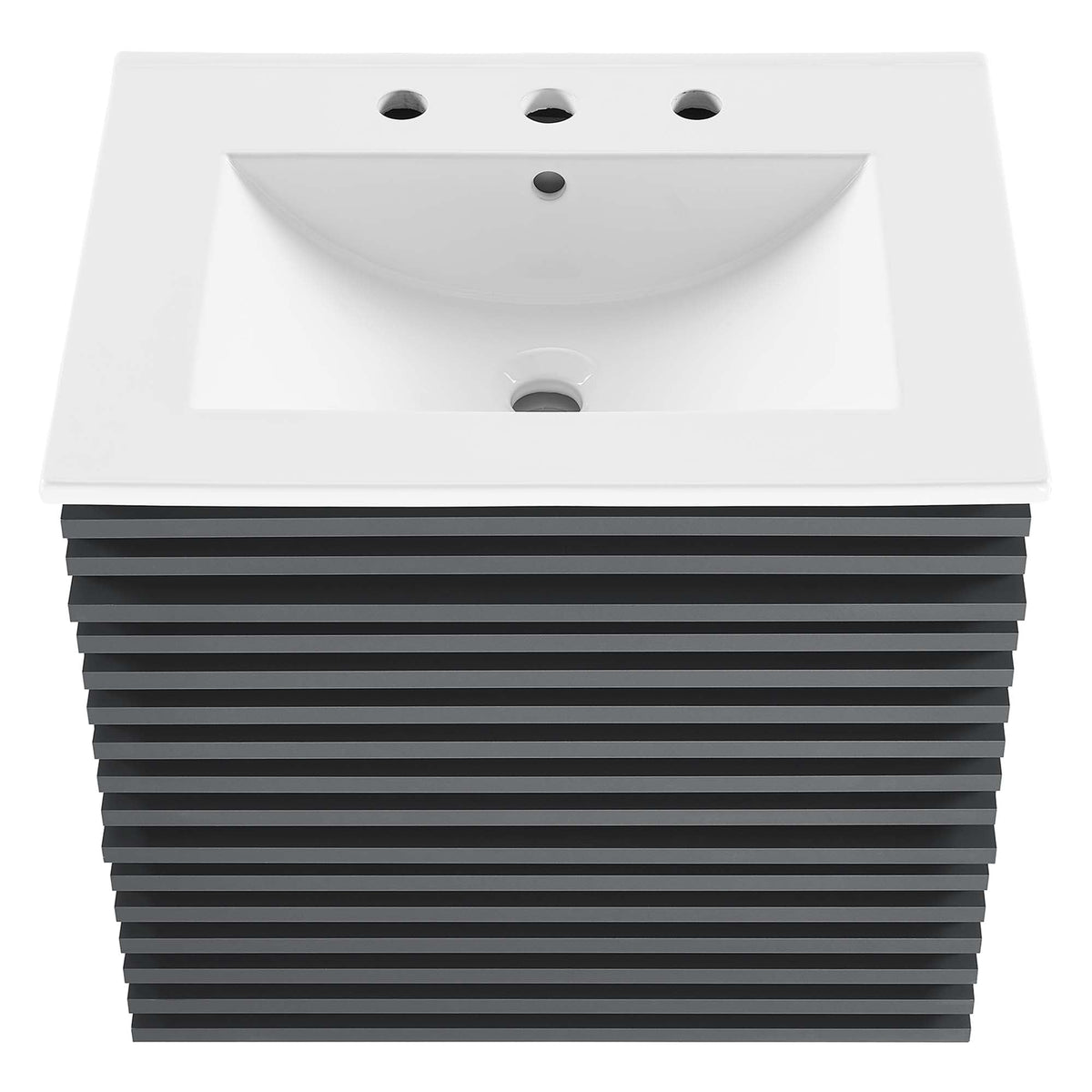 Render Wall-Mount Bathroom Vanity with White Basin Included