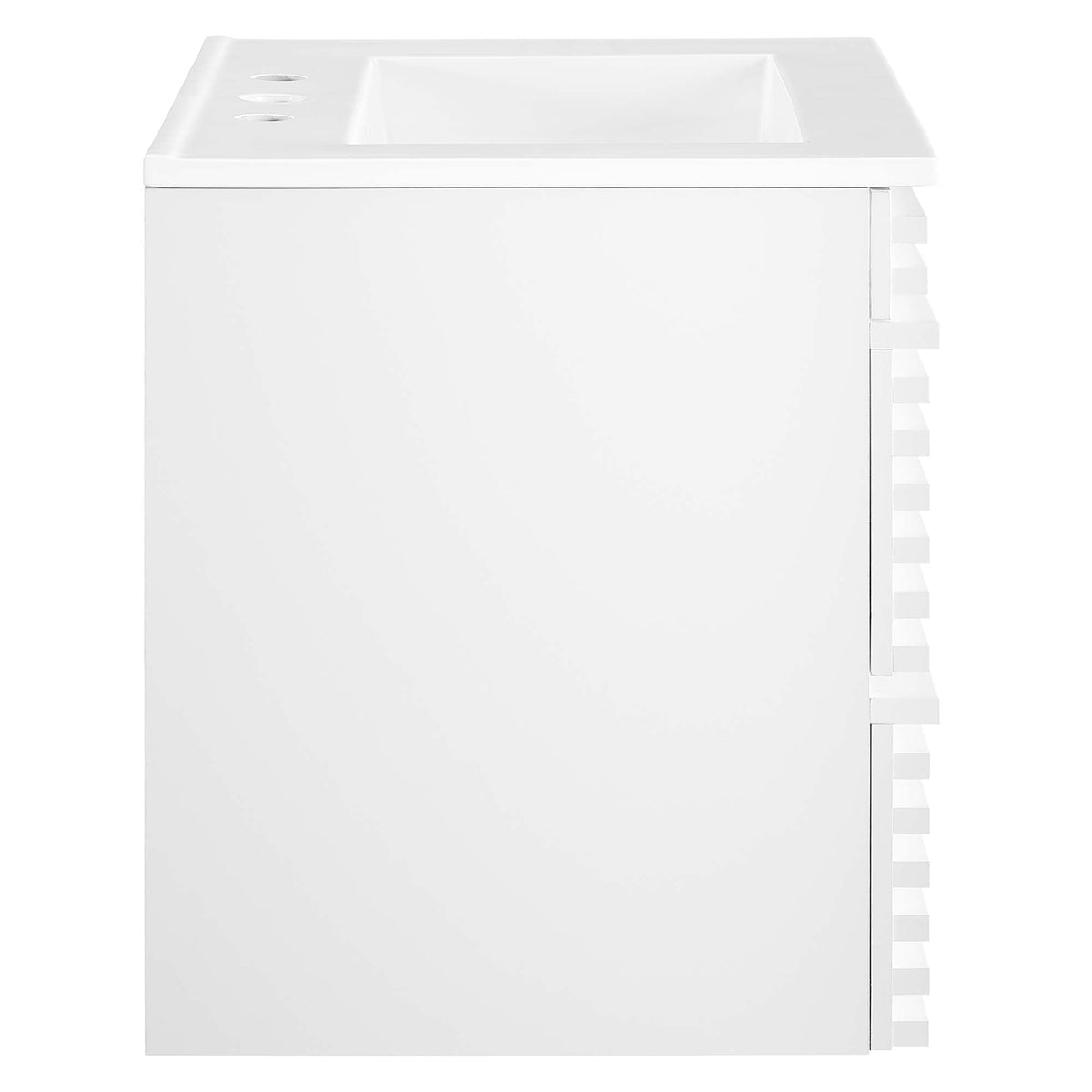 Render Wall-Mount Bathroom Vanity with White Basin Included