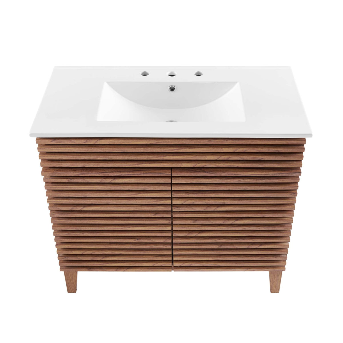 Render 30" and 36" Bathroom Vanities with White Basin Included