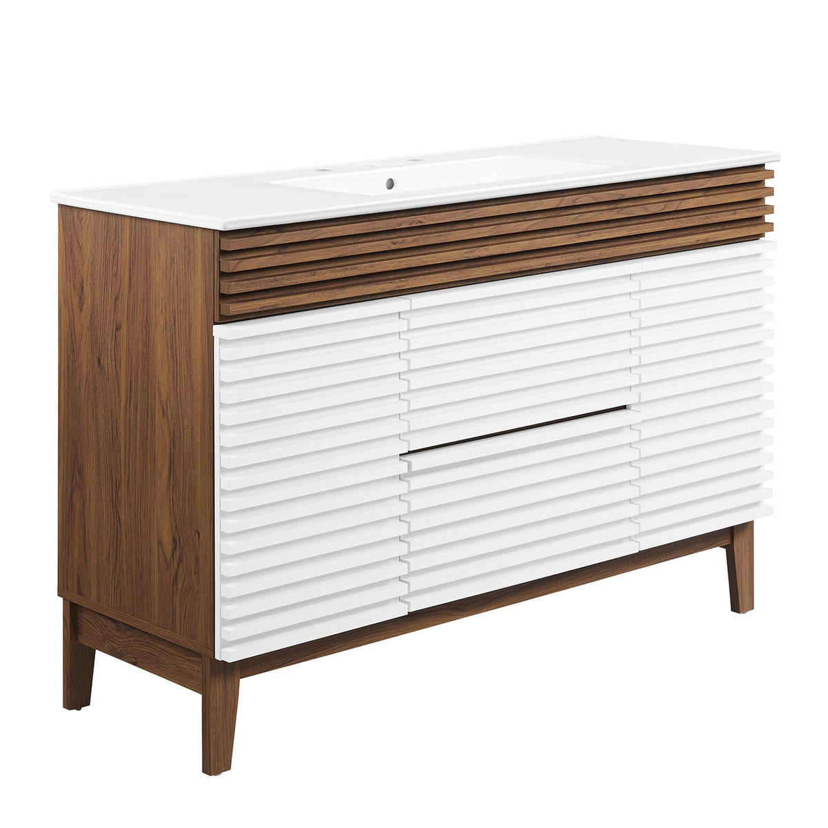 Render 48" Bathroom Vanity with White Basin Included