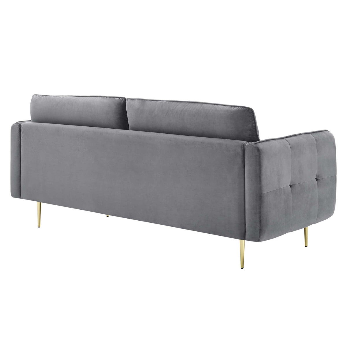 Cameron Tufted Performance Velvet Sofa, Gray - view 3