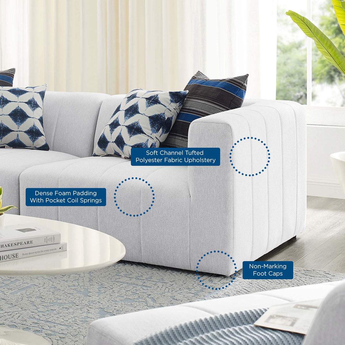Bartlett Upholstered Fabric 2-Piece Loveseat - view 13