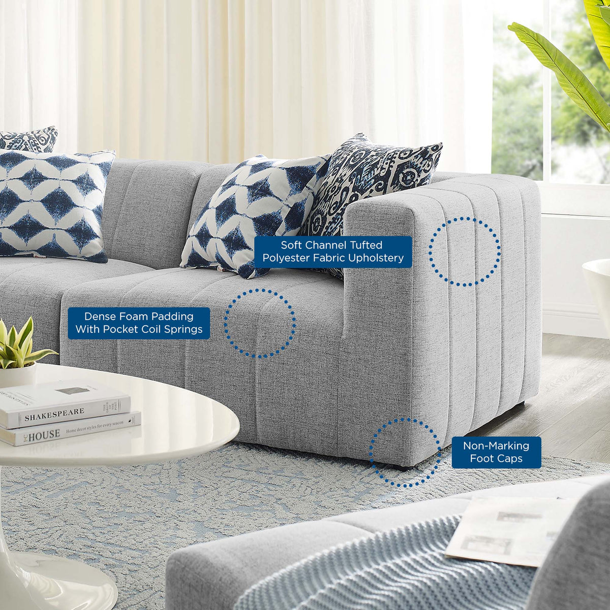 Bartlett Upholstered Fabric 2-Piece Loveseat - view 14