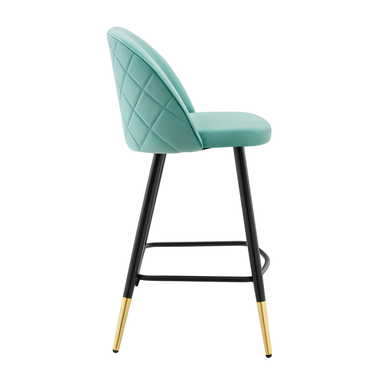 Cordial Performance Velvet Counter Stools Set of 2 - view 3