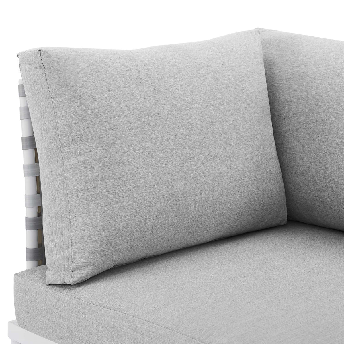 Harmony Sunbrella® Basket Weave Outdoor Aluminum Corner Chair