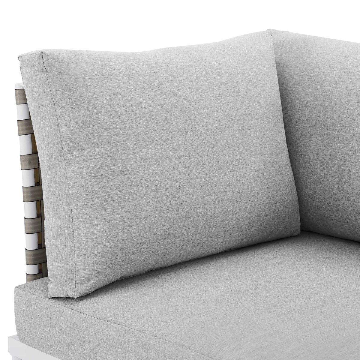 Harmony Sunbrella® Basket Weave Outdoor Aluminum Corner Chair