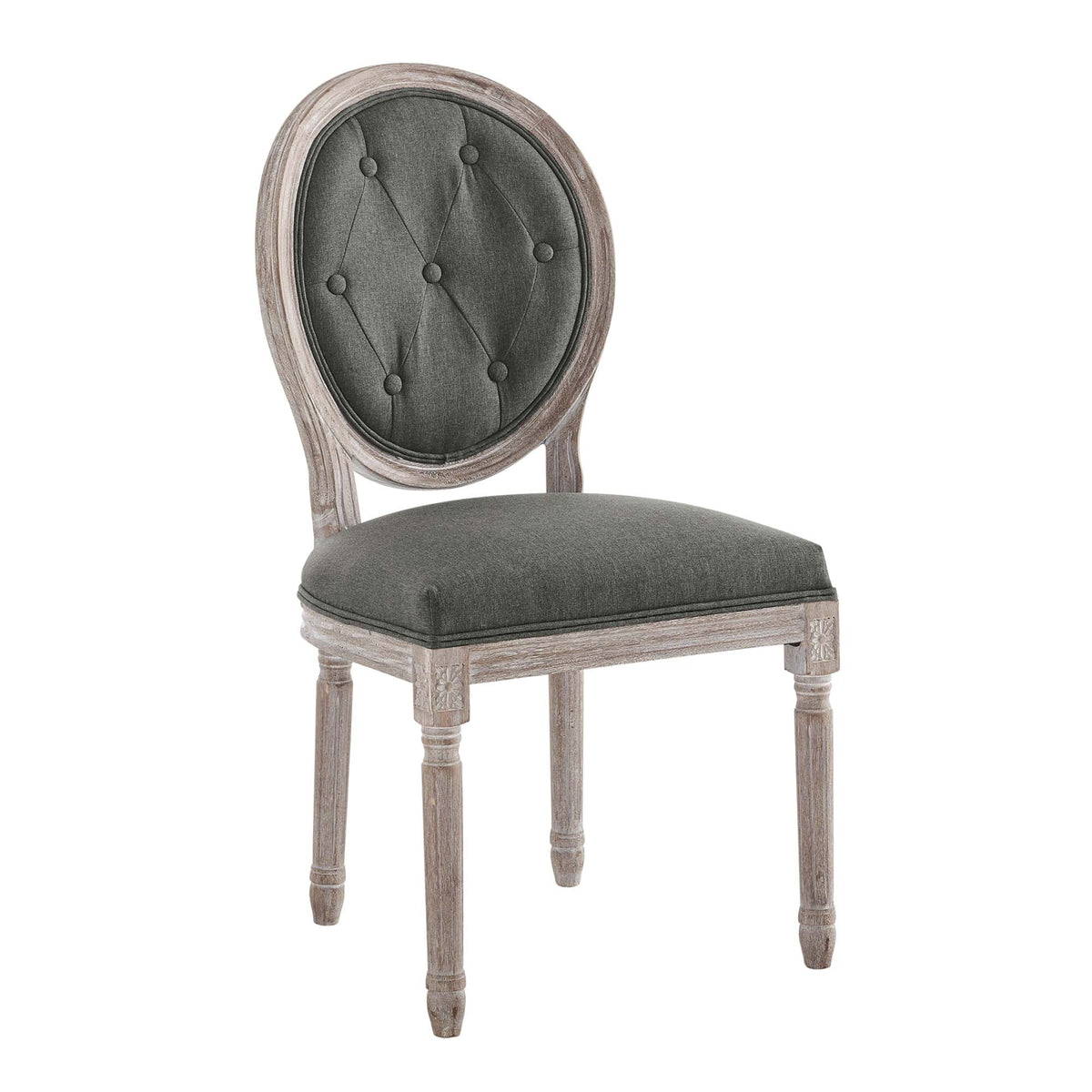 Arise Vintage French Upholstered Fabric Dining Side Chair - view 1
