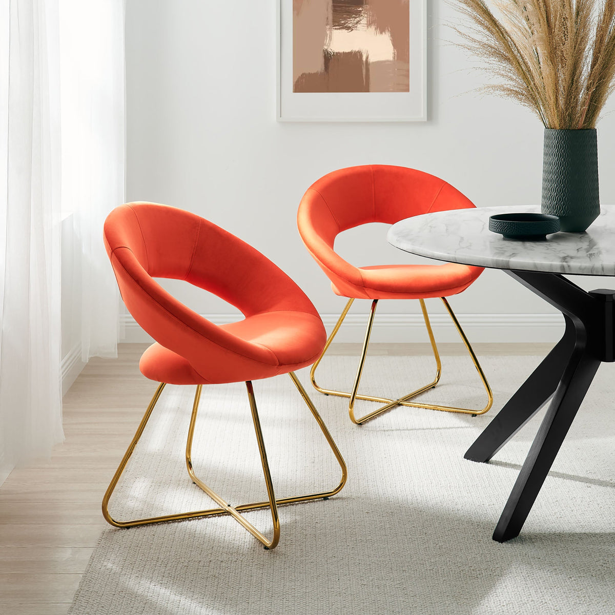 Nouvelle Performance Velvet Dining Chair Set of 2 - view 47