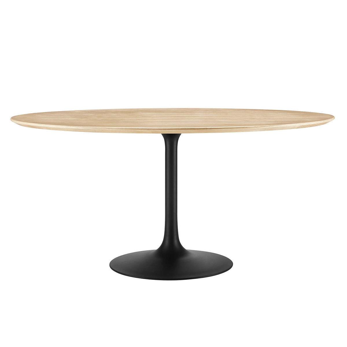 Lippa Round 60" Dining Table, Wood, Black Natural - view 1