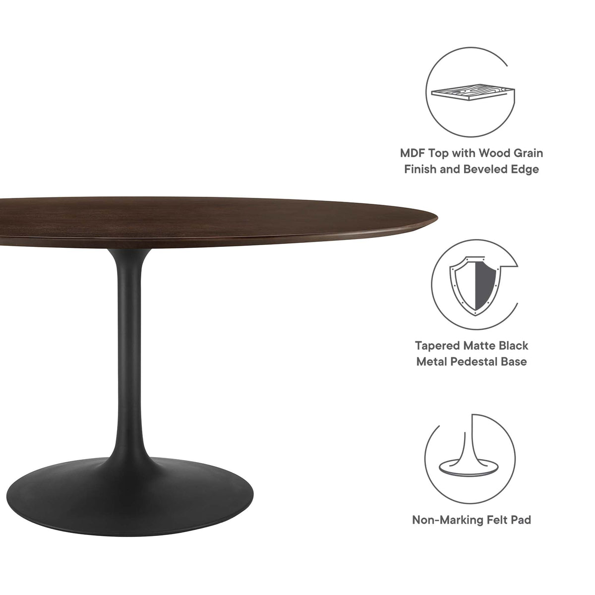 Lippa Oval Wood Dining Table