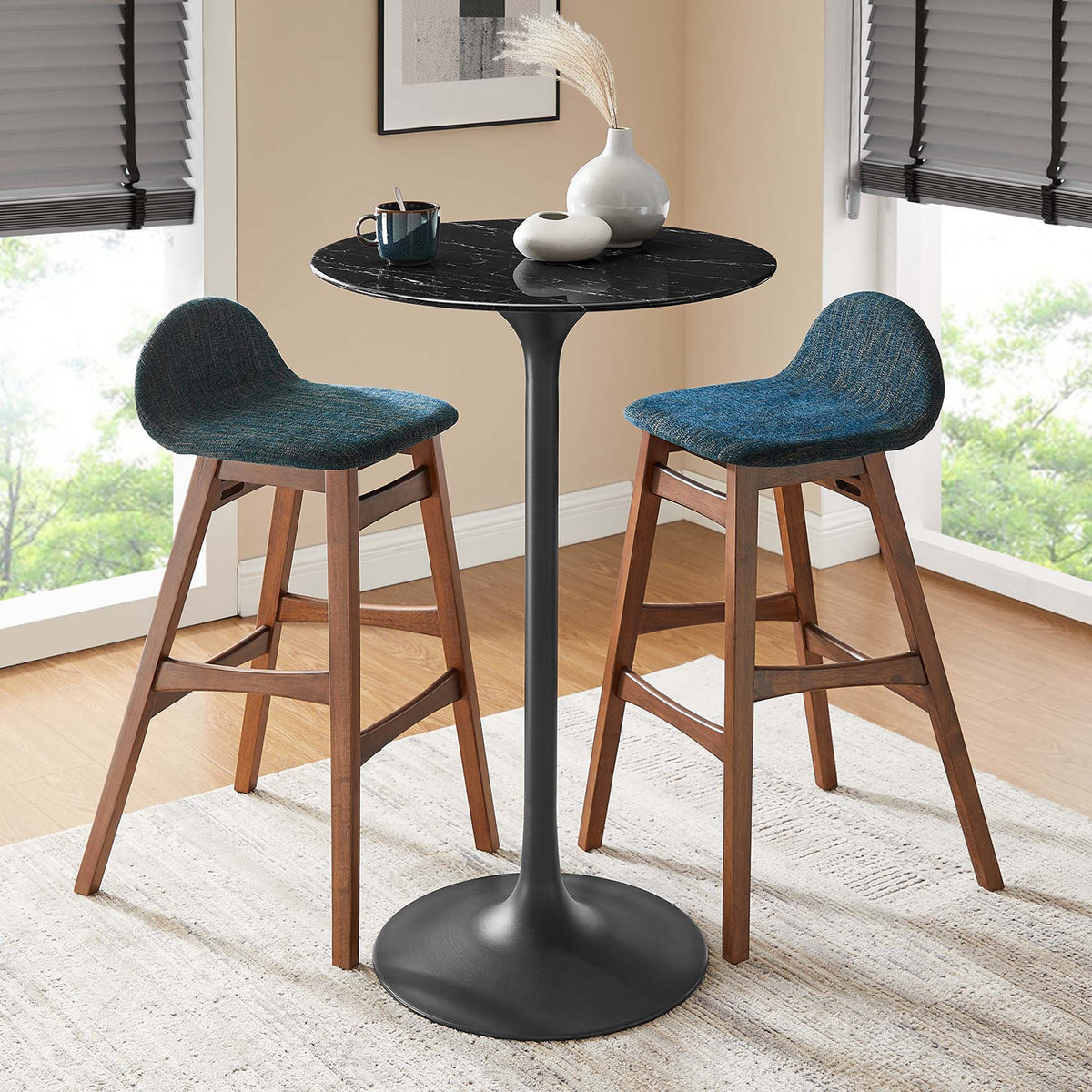 Lippa Round Artificial Marble Bar Table - view 40