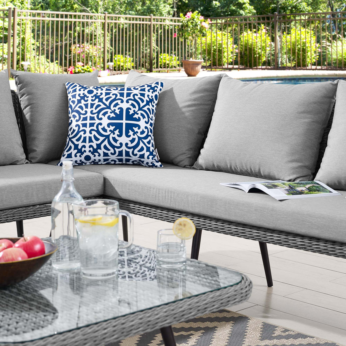 Endeavor Wicker Rattan Outdoor Patio Wicker Rattan Seating Set - view 10