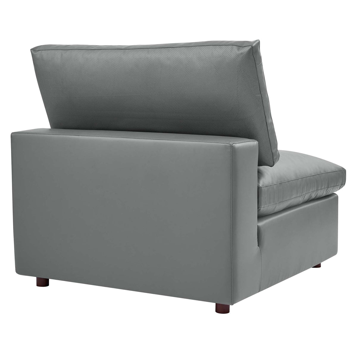 Commix Down Filled Overstuffed Vegan Leather 4-Seater Sofa - view 5