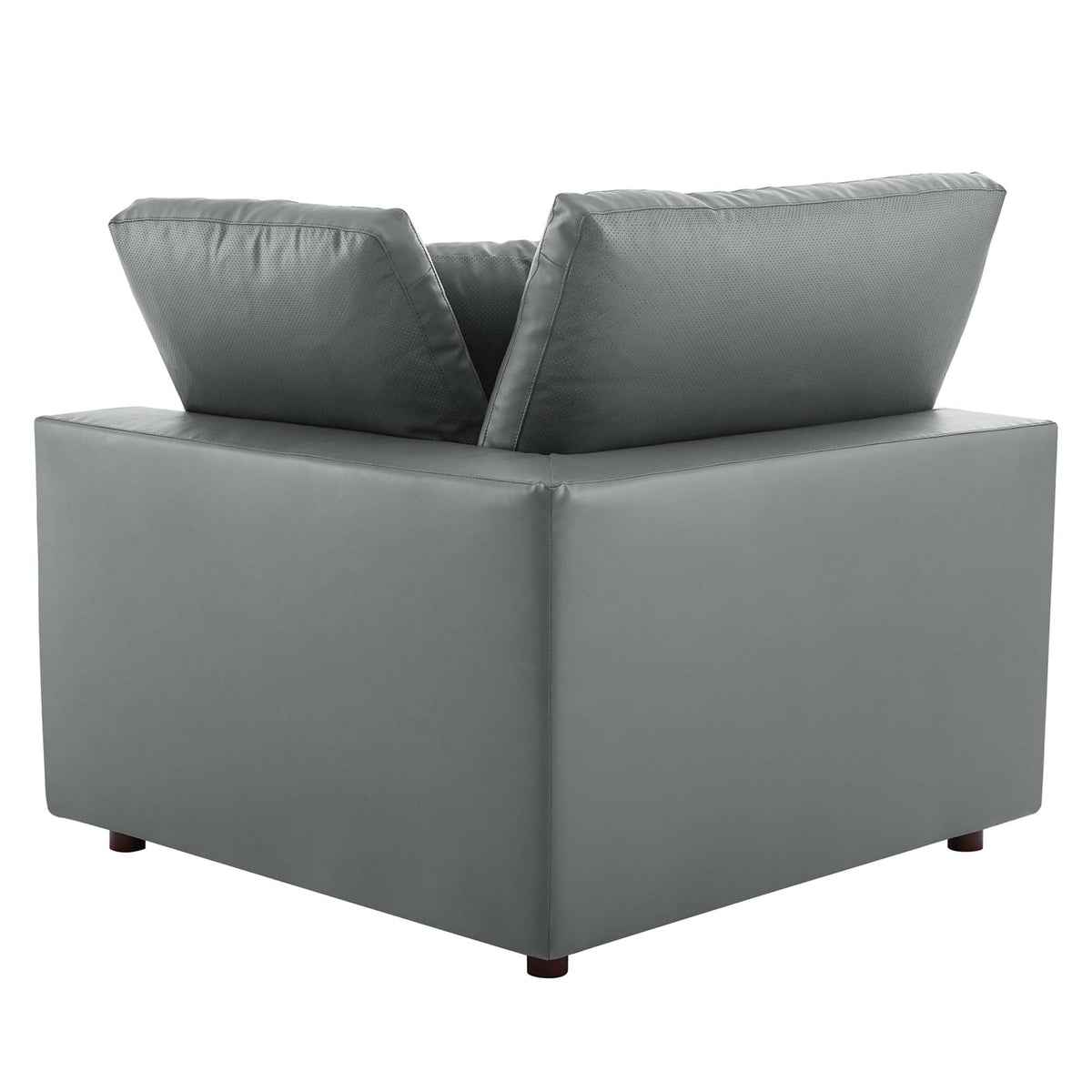 Commix Down Filled Overstuffed Vegan Leather 4-Seater Sofa - view 7